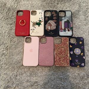 Kate Spade iPhone 14 Cases - Red, White, Pink, Black, Gold